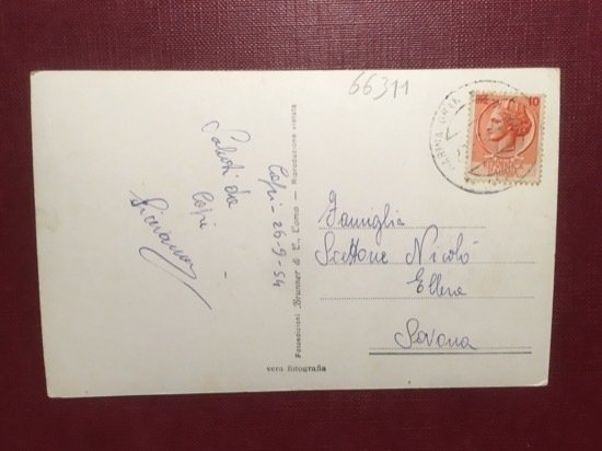 Cartolina Anacapri Vista dalla Seggiovia di M. Solaro - 1954