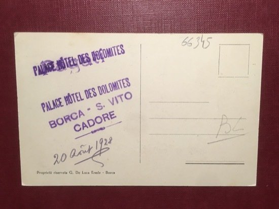 Cartolina Borca di Cadore - Palace Hotel des Dolomites - …