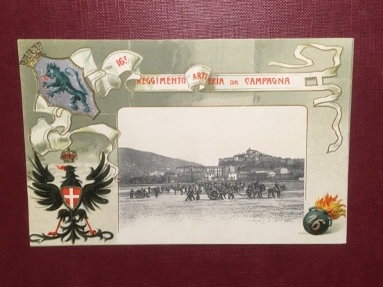 Cartolina 16° Reggimento Artiglieria da Campagna - 1920 ca.