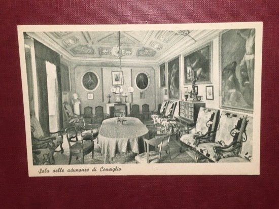 Cartolina Genova - Sala delle Adunanze di Consiglio - 1920 …