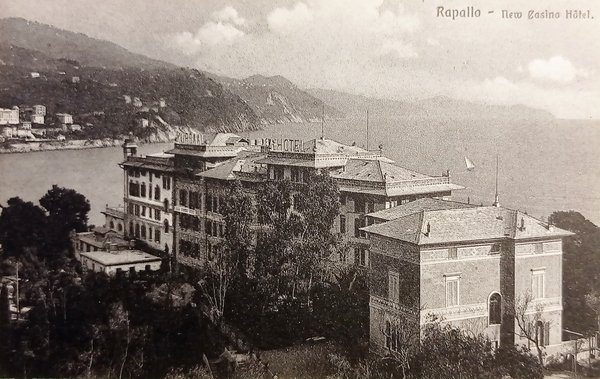Cartolina - Rapallo - New Casino Hotel - 1920