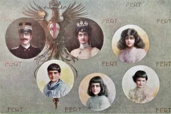 Cartolina Commemorativa - Famiglia Reale d'Italia - 1915 ca.