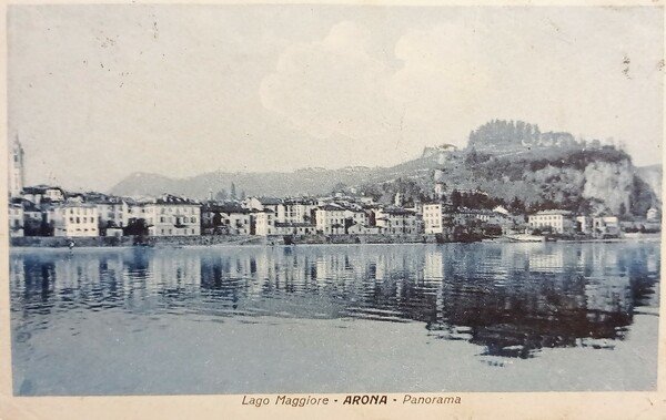 Cartolina - Lago Maggiore - Arona - Panorama - 1928
