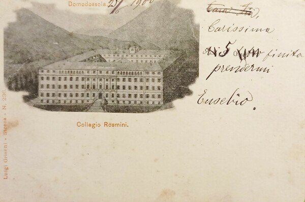 Cartolina - Domodossola - Collegio Rosmini - 1900