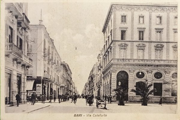 Cartolina - Bari - Via Caleforte - 1933