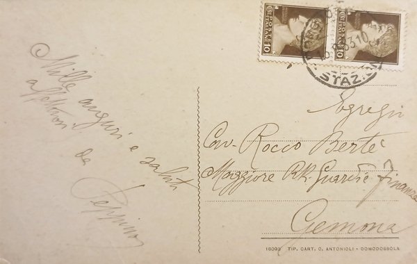 Cartolina - Domodossola - Panorama - 1933