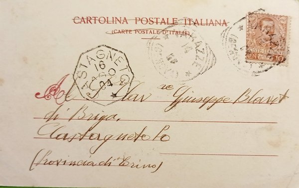 Cartolina - Varazze - Panorama da Levante - 1904