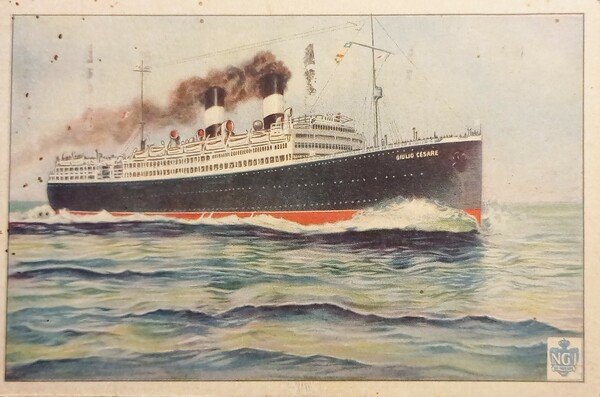Cartolina - Navigazione Generale Italiana - Transatlantico Giulio Cesare - …