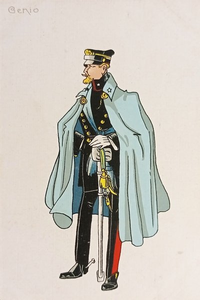 Cartolina Militare - Ufficiale del Genio - Uniforme - 1930 …