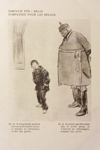 Cartolina WWI - Illustratori - Simpatie per i Belgi - …