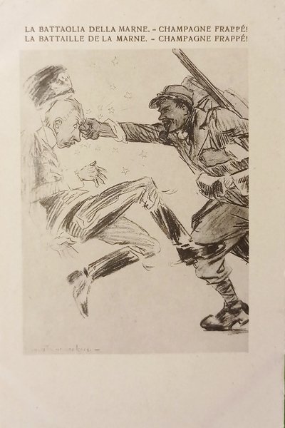 Cartolina WWI - Illustratori - La Battaglia della Marne - …