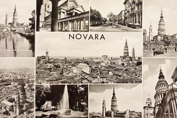 Cartolina - Novara - Vedute diverse - 1962