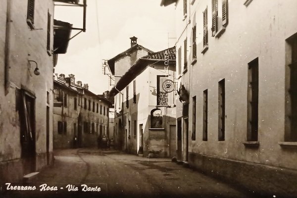 Cartolina - Trezzano Rosa - Via Dante - 1950 ca.