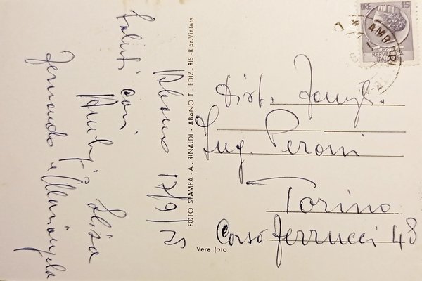 Cartolina - Abano Terme - Giardino delle Terme e via …