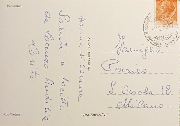 Cartolina - Marina di Carrara - Panorama - 1959