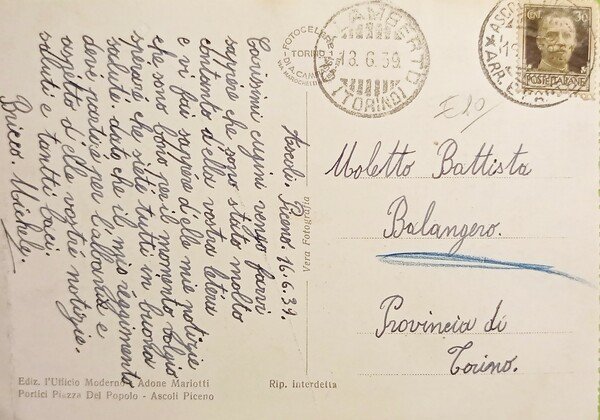 Cartolina - Ascoli Piceno - Piazza Arringo con il Palazzo …