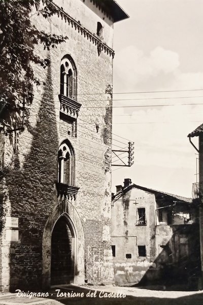 Cartolina - Divignano - Torrione del Castello - 1961