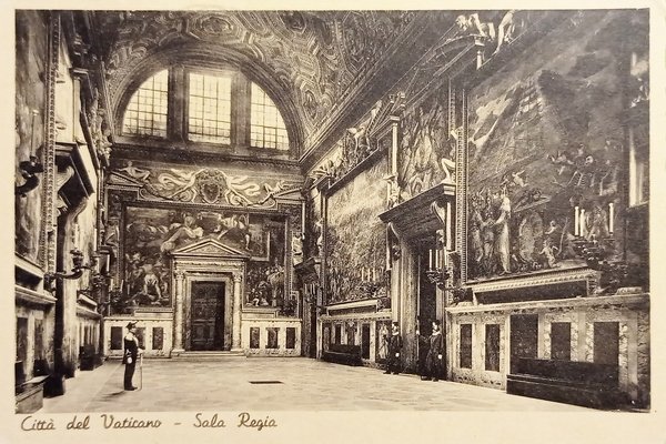 Cartolina - Città del Vaticano - Sala Regia - 1937