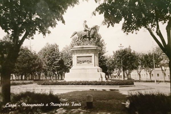Cartolina - Carpi ( Modena ) - Monumento a Manfredo …