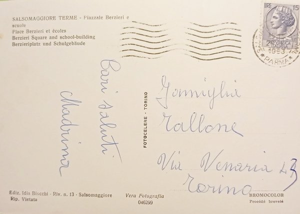 Cartolina - Salsomaggiore Terme ( Parma ) - Piazzale Berzieri …