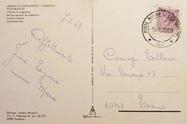 Cartolina - Marina di Castagneto - Carducci - Donoratico - …