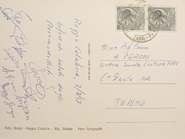 Cartolina - Reggio Calabria - Panorama e veduta dell'Etna - …