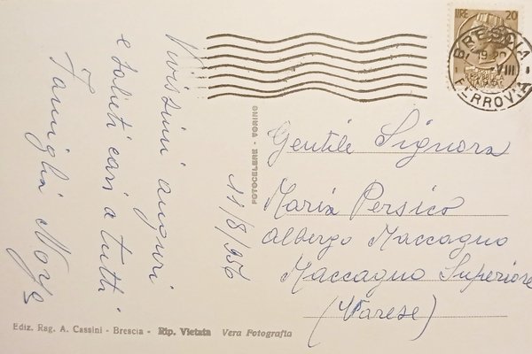 Cartolina - Brescia - Piazza Martiri della Libertà - 1956