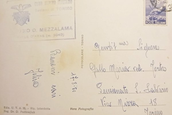 Cartolina - Rifugio Mezzalama ( Aosta ) - 1950