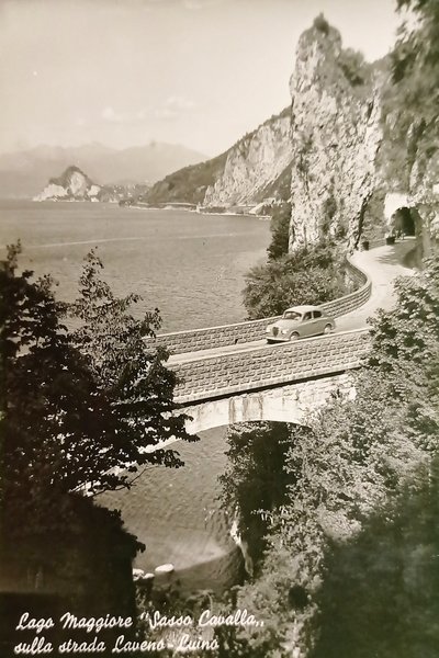 Cartolina - Lago Maggiore Sasso Cavalla sulla strada Laveno - …
