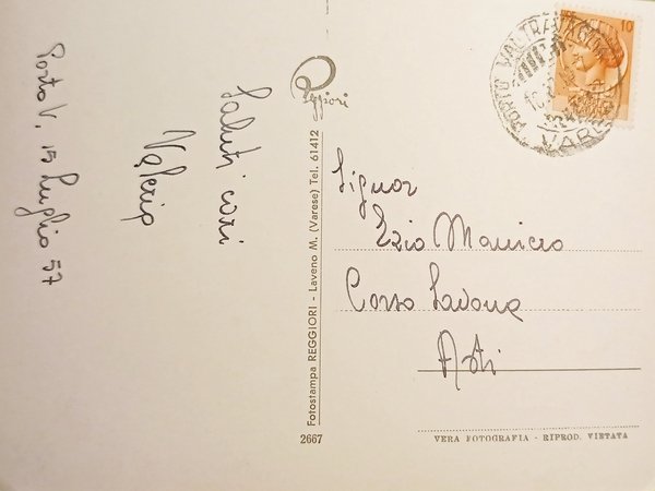 Cartolina - Lago Maggiore Sasso Cavalla sulla strada Laveno - …