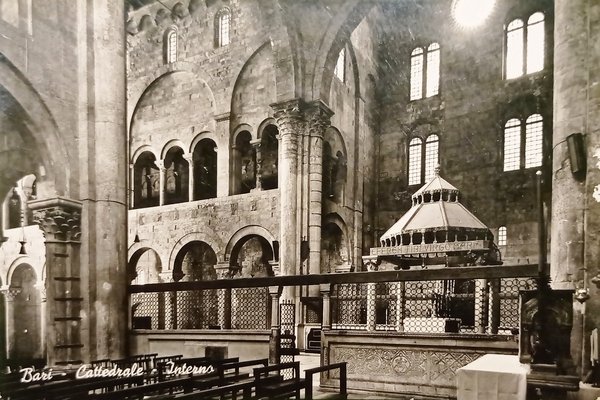 Cartolina - Bari - Cattedrale - Interno - 1961