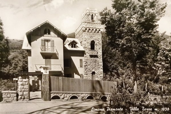 Cartolina - Limone Piemonte - Villa Torre - 1958