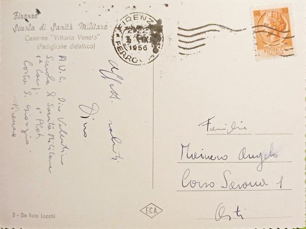 Cartolina - Firenze - Scuola di Sanità Militare - Caserma …