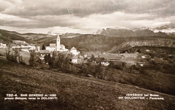 Cartolina - San Genesio presso Bolzano - Verso le Dolomiti …