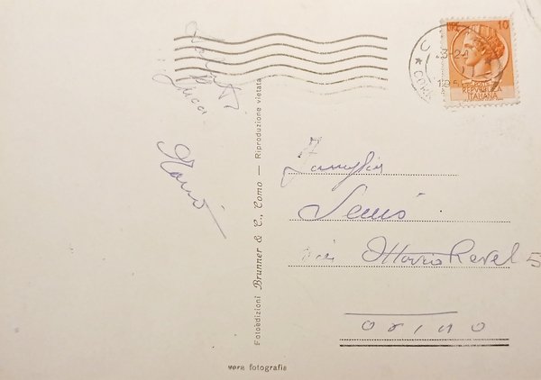 Cartolina - Como - Piazza Cavour - 1956