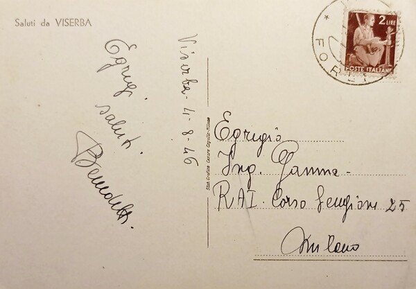 Cartolina - Viserba ( Rimini ) - Gita in Moscone …