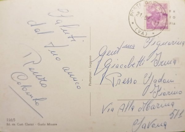 Cartolina - Gorla Minore ( Varese ) - Collegio Rotondi …