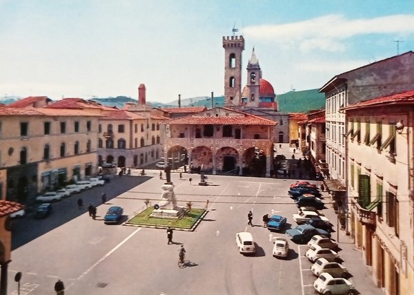Cartolina - San Giovanni Valdarno - Piazza Cavour - 1960