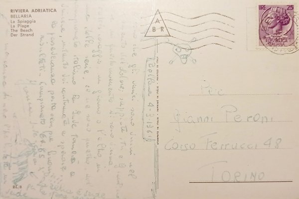 Cartolina - Riviera Adriatica - Bellaria - La Spiaggia - …