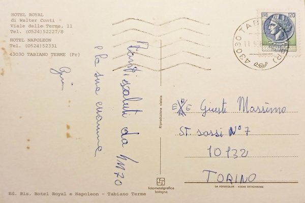 Cartolina - Hotel Royal e Hotel Napoleon - Tabiano Terme …