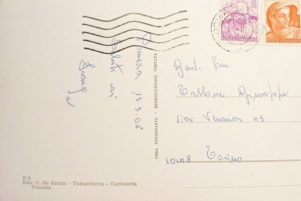 Cartolina - Pomezia - Piazza Indipendenza e Chiesa S. Benedetto …