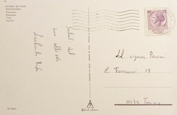 Cartolina - Riviera dei Fiori - Bordighera - Panorama - …