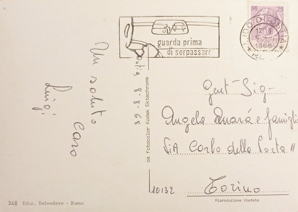 Cartolina - Saluti da Ostia - Vedute diverse - 1968