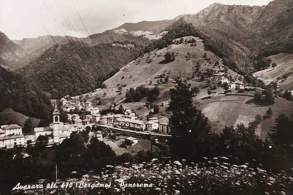 Cartolina - Averara ( Bergamo ) - Panorama - 1960 …