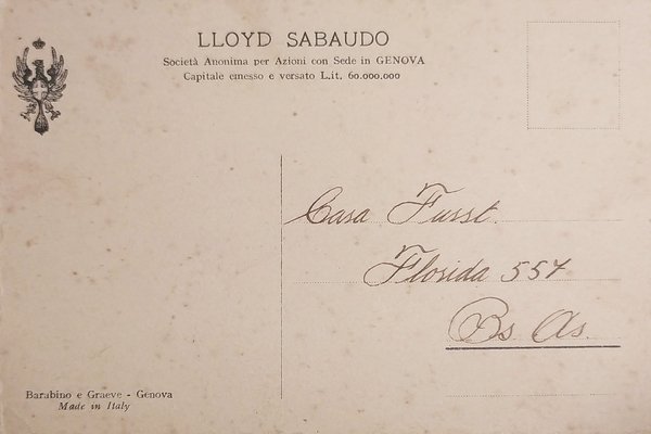 Cartolina Nave - T/N Conte Rosso - Sala di Lettura …