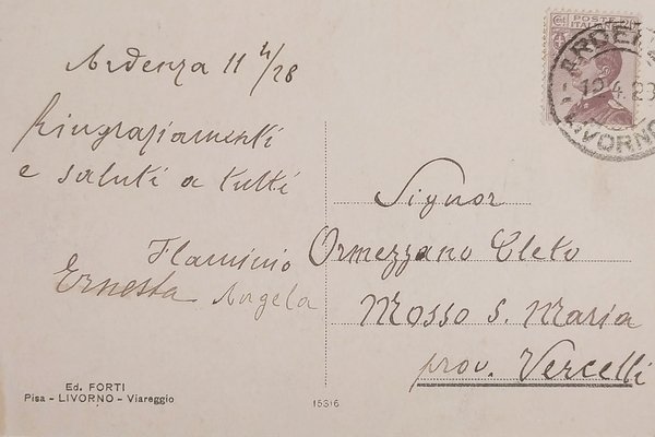 Cartolina - Livorno - Il Porto - 1928