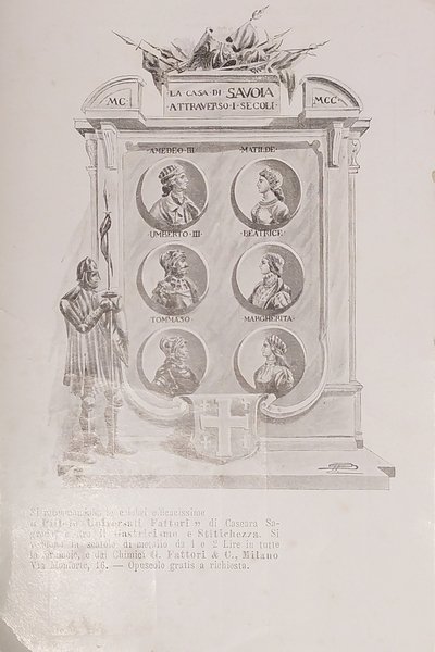 Cartolina - La Casa di Savoia attraverso i Secoli - …
