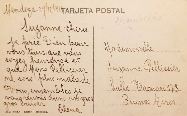 Cartolina - Argentina - Puente Inca - Mendoza - 1913