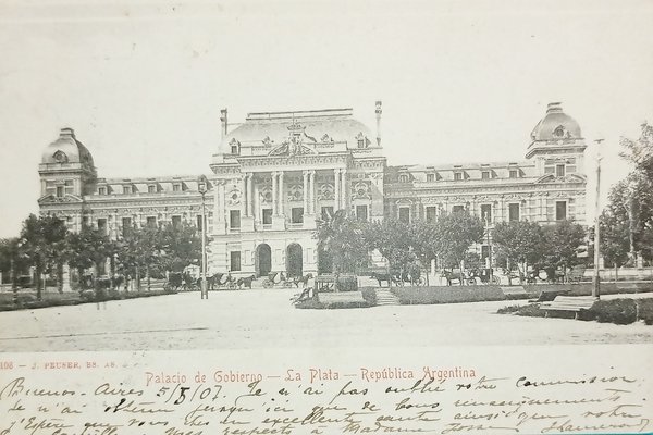 Cartolina - Argentina - La Plata - Palacio de Gobierno …