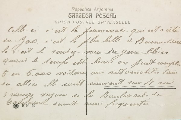 Cartolina - Argentina - Buenos Aires - Palermo Parque - …